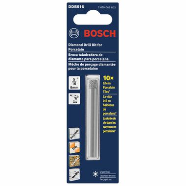 Bosch 5/16 in Porcelain Diamond Drill Bit, large image number 1
