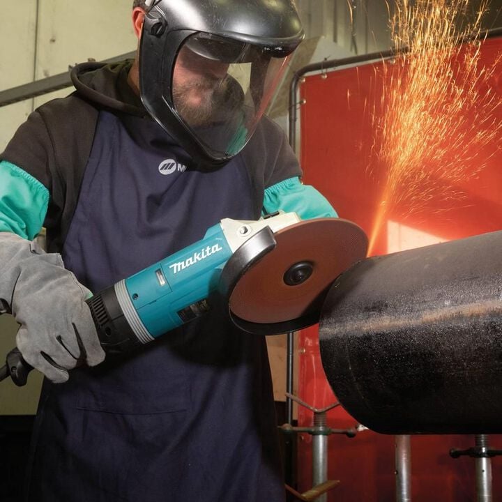 Makita 9in Angle Grinder with Rotatable Handle and Lock-On Switch, large image number 3
