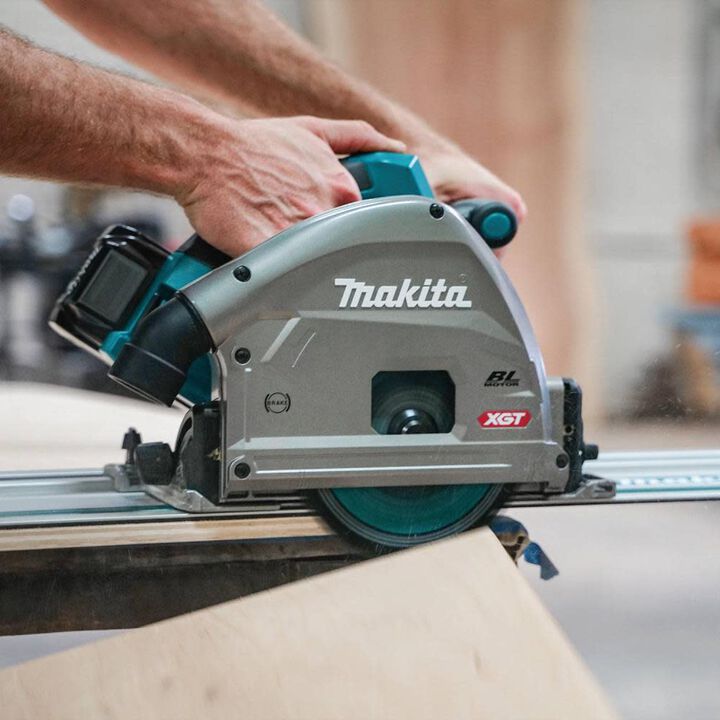 Makita 40V Max XGT 6 1/2 Inch Plunge Circular Saw Brushless Cordless Kit with 55 Inch Guide Rail Bundle, large image number 5