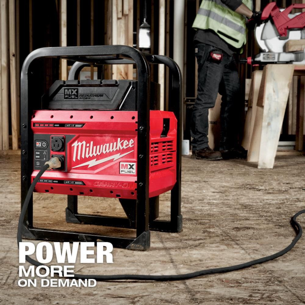 Milwaukee MX Fuel Carry-On 3,600 Watt Lithium-Ion 2 Battery Portable Power Supply Kit, large image number 8