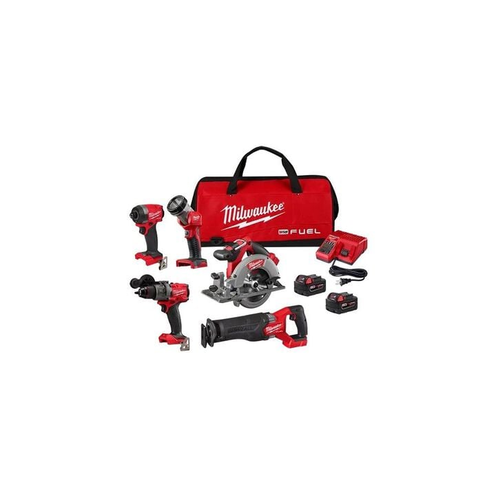 Milwaukee M18 FUEL 5-Tool Combo Kit, Wet/Dry Vacuum, Impact Wrench Bundle, large image number 2