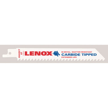 Lenox 6 In. 6 TPI CT Reciprocating Blade, large image number 0