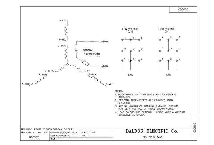 Baldor-Reliance General Purpose Motor 2HP 1755RPM 3PH 60HZ 56C 3528M TEFC F1, large image number 2