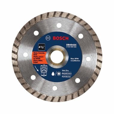 Bosch 4 1/2in Premium Turbo Rim Diamond Blade for Smooth Cuts