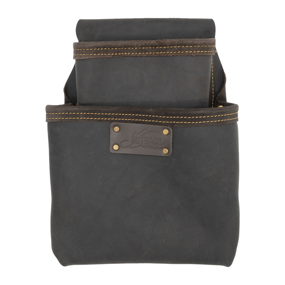 Ox Tools 2-Pocket Nail Bag Oil-Tanned Leather, large image number 1