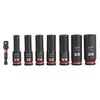 Milwaukee Impact Socket 3/8in Drive SAE Deep 6 Point 8pc, small image number 3