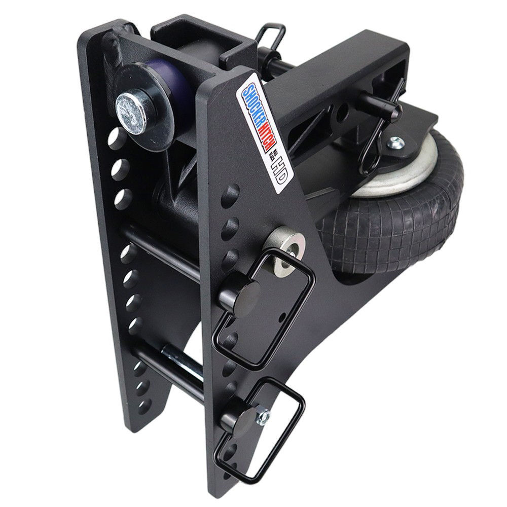 Shocker Hitch HD 20K Max Black Super Drop 2 Inch Receiver Hitch & Chrome Combo Ball Mount with 2 Inch & 2 5/16 Inch Hitch Balls, large image number 4