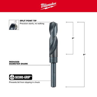 Milwaukee 13/16 in. S&D Black Oxide Drill Bit, large image number 2