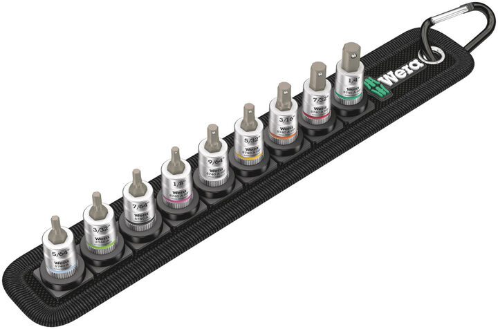 Wera Tools Belt A Imperial 1-1/4 in Drive Zyklop Bit Socket Set 9pc