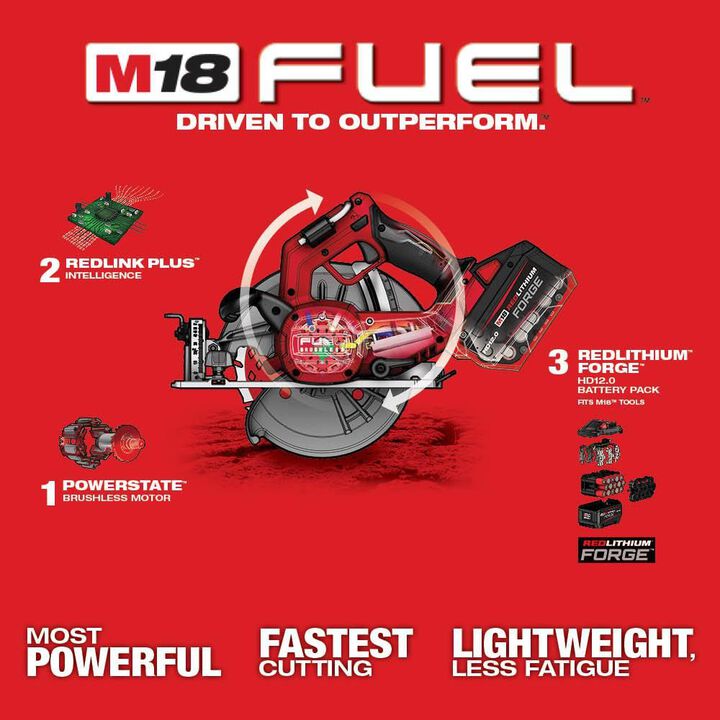 Milwaukee M18 FUEL 7-1/4 Inch Circular Saw Kit, large image number 7