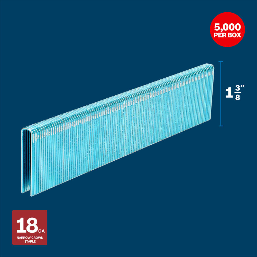 Bosch 1-3/8 Inch 18 Gauge Narrow Crown Staples, 5000 Count, large image number 2