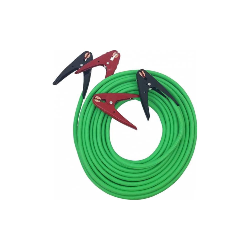 Century Wire Pro Glo 25 ft 400A 2 Gauge Battery Booster Cable Set Green, large image number 1