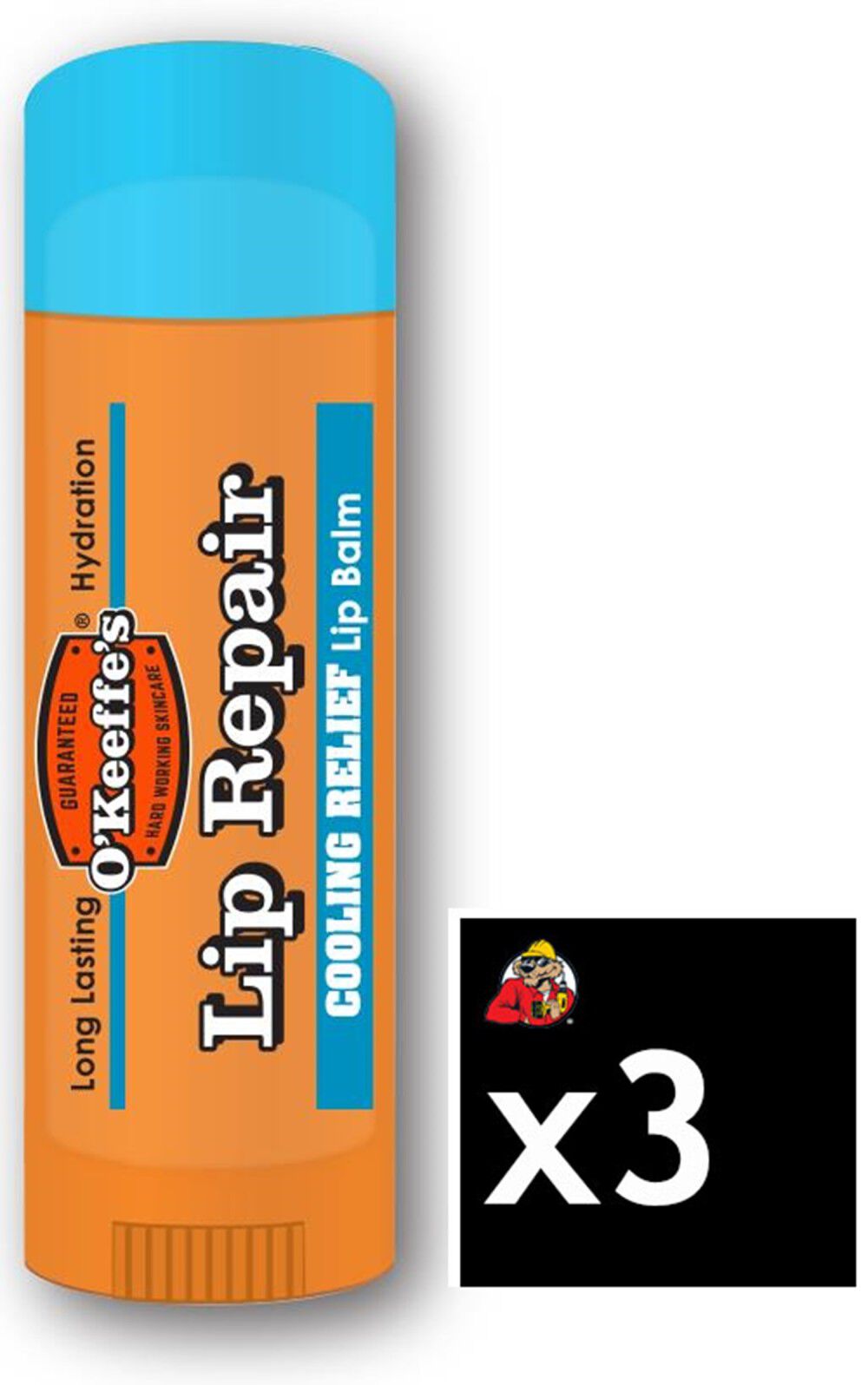 O Keeffes Lip Repair Cooling Relief Lip Balm Pack of 3 - ATB000011684