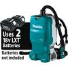 Makita 18V X2 (36V) LXT Backpack Dry Dust Extractor 1.6 Gallon HEPA FilterAWS Capable Cordless (Bare Tool), small image number 1