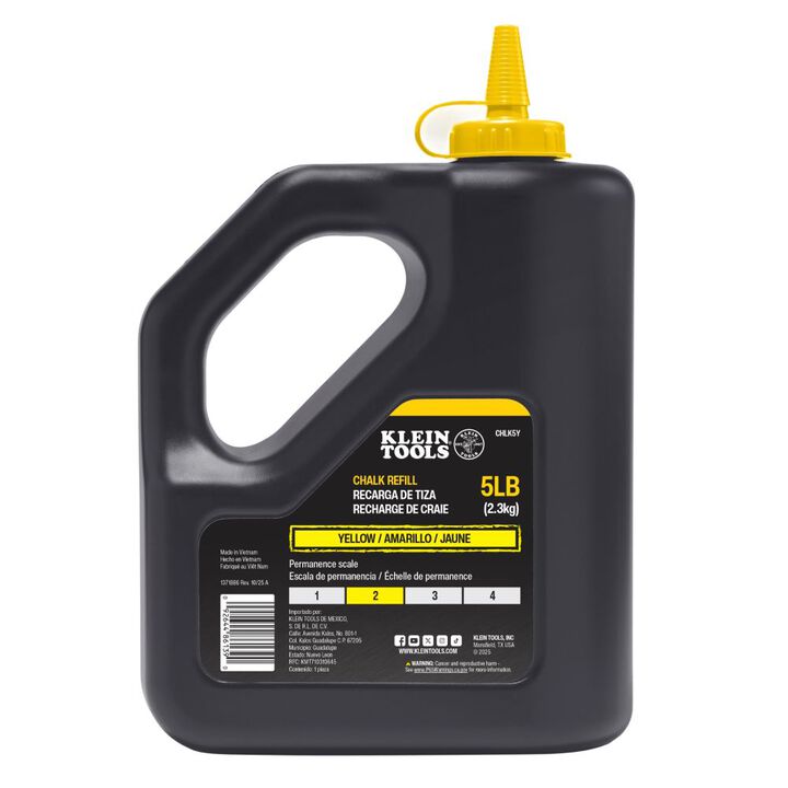 Klein Tools 5 lb Yellow Chalk Refill