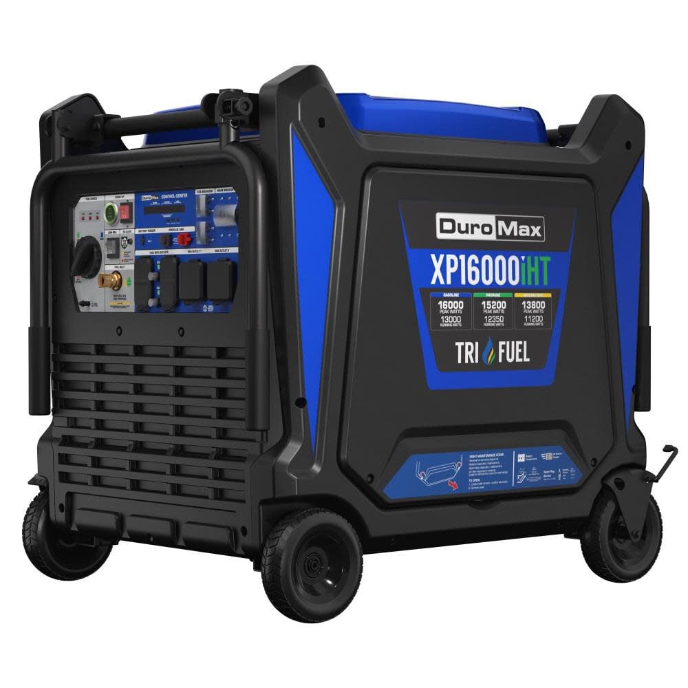 Duromax 16000 Watt Tri Fuel 49 State Portable Inverter Generator with CO Alert – XP16000IHT