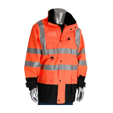 Protective Industrial Products 7-in-1 All Conditions Coat Class 3 Hi-Vis Orange XL