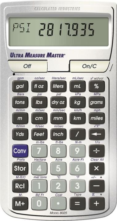 Calculated Industries U.S. Standard to Metric Conversion Calculator