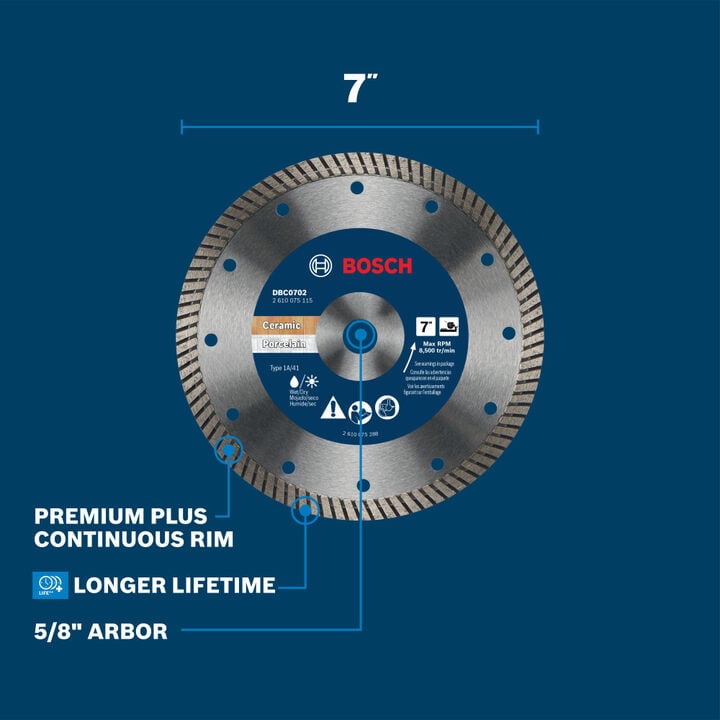 Bosch 7 Inch Continuous Diamond Blade, large image number 5