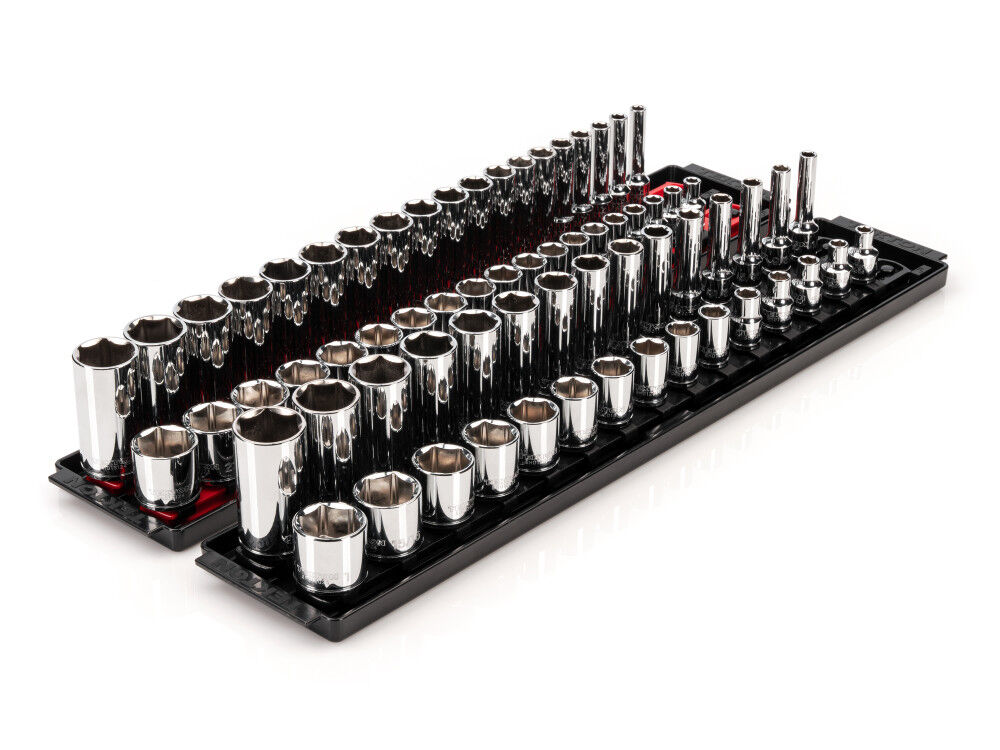 Tekton 3/8 Inch Drive 6 Point Socket Set, 68 Pieces (1/4-1 Inch, 6-24 mm), large image number 1