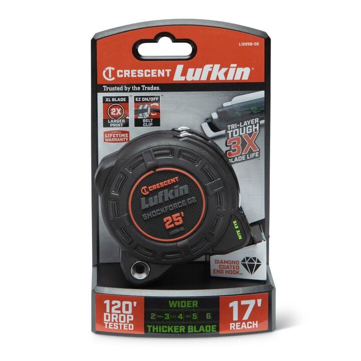Crescent Shockforce Nite Eye G2 Tape Measure 1 1/4in x 25', large image number 2