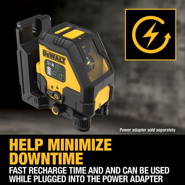 DEWALT USB Rechargeable Green Cross Line Laser Base Kit, large image number 3
