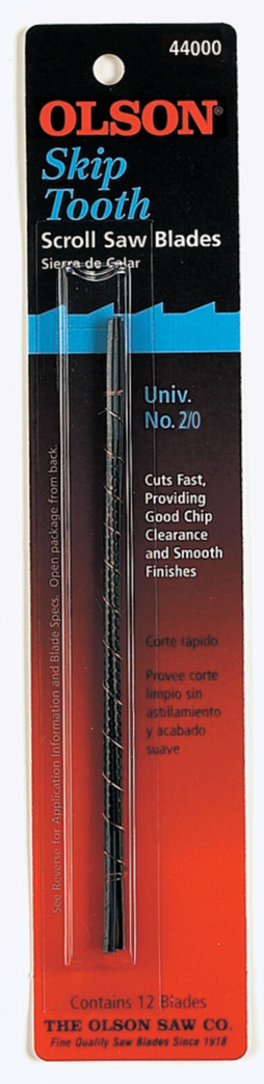 Olson Saw Company 5In. Long Skip Tooth Scroll Saw Blade 12pk, large image number 1
