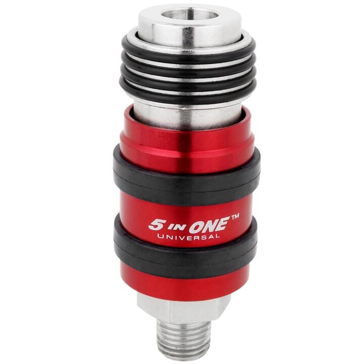 Milton 5 In ONE S-1751 Universal Safety Exhaust Quick-Connect Industrial Coupler 1/4in MNPT