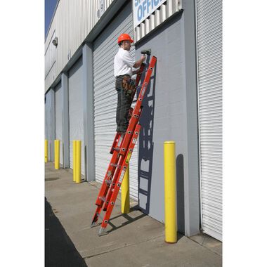 Werner 16 Ft. Type IA Fiberglass Compact Extension Ladder, large image number 4