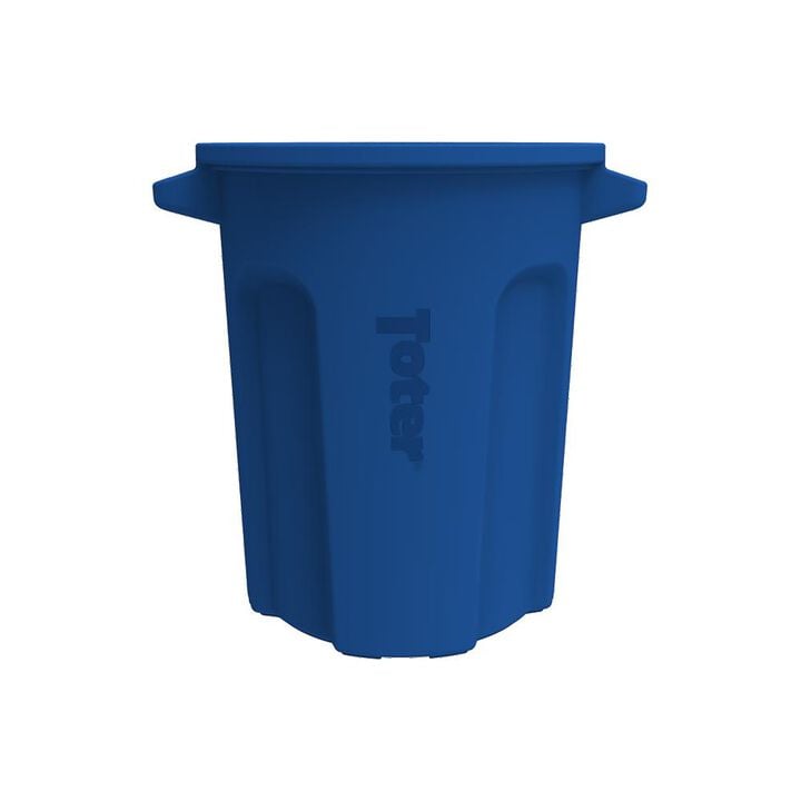 Toter 20 Gallon Round Trash Can with Lift Handle Blue, large image number 8