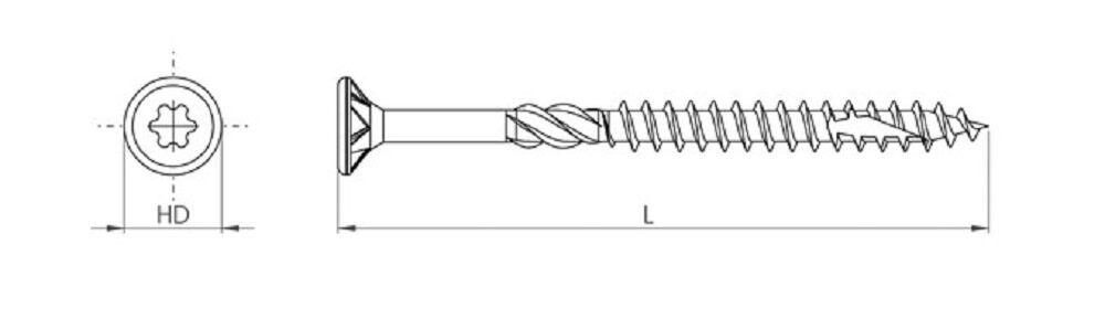 U2 Fasteners Universal Screw #9 X 2 3/4in 100pk, large image number 2