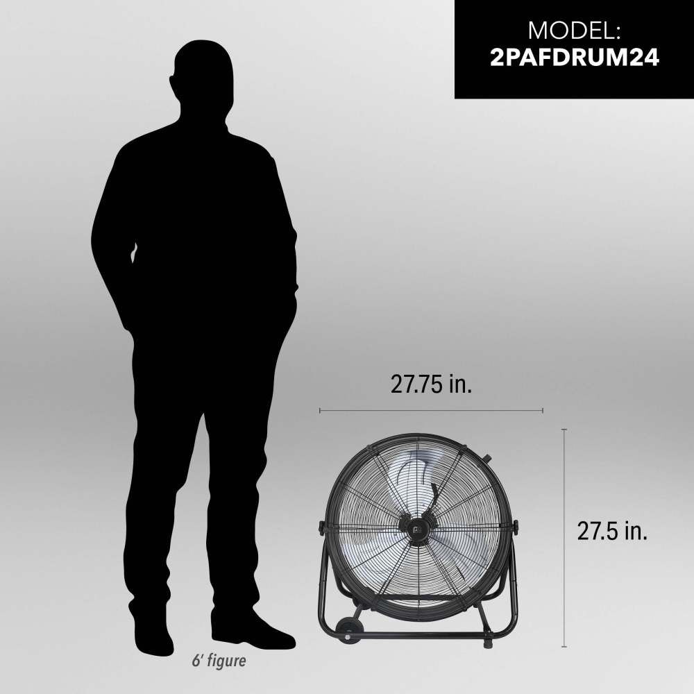 Perfect Aire 24 Inch 4989.5 CFM Heavy-Duty High Velocity Tilting Drum Fan, large image number 5