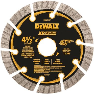 DEWALT 4-1/2 In. XP Turbo Segmented Diamond Blade Bulk