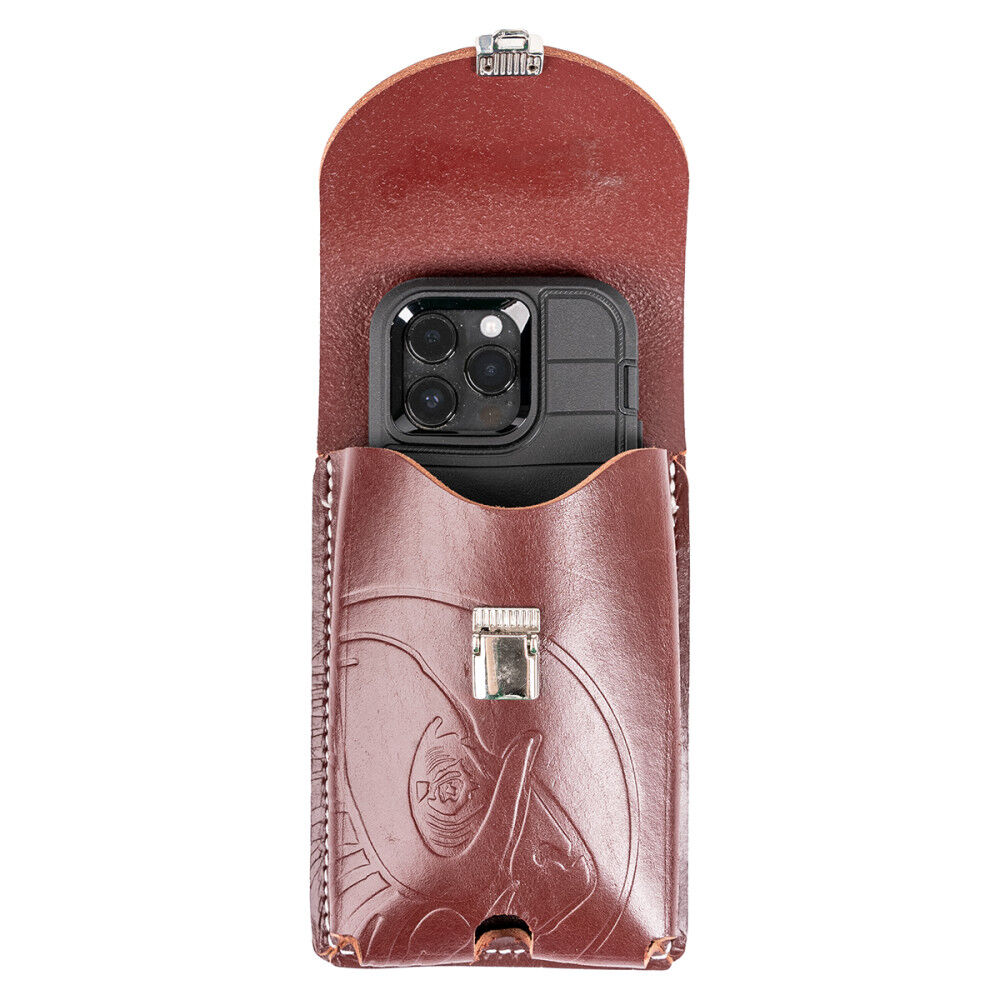 Occidental Leather Leather Belt-Worn Phone Holster, Red, 2X, large image number 3
