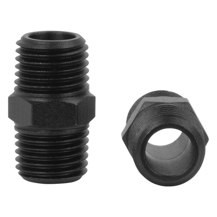 DEWALT 1/4 Inch NPT (M) x 1/4 Inch NPT (M) Close Hex Connector, 2 Pack, large image number 2