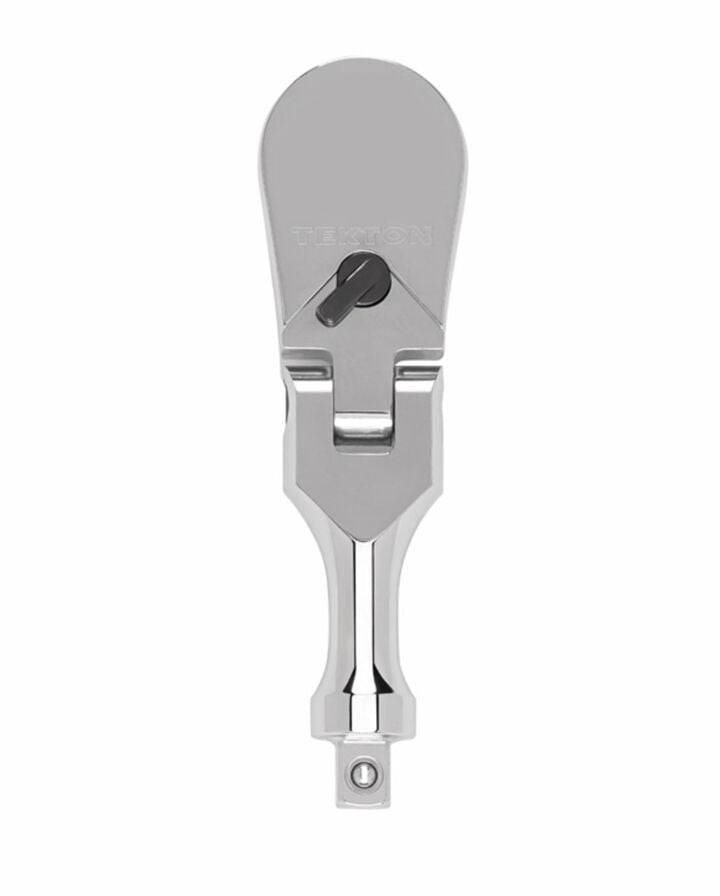 Tekton 1/4 Inch x 3 Inch Flex Head Non-QR Stubby Ratchet with Handle Tang, large image number 0