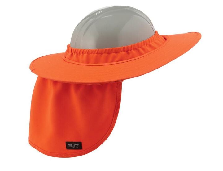 Ergodyne Chill-Its 6660 Hard Hat Brim with Neck Shade Orange