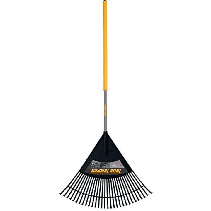 Ames 30 Inch Poly Cushion Grip Leaf Rake with Harwood Handle