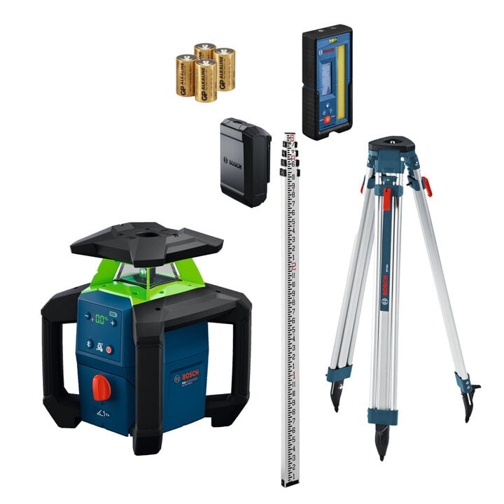 Bosch 18V Green-Beam H/V Rotary Laser Kit