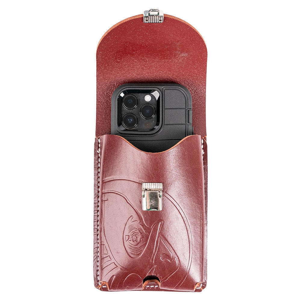 Occidental Leather Leather Clip-On Phone Holster, Red, 2X, large image number 3