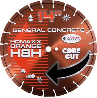 Diamond Products 14 In. x 125 In x UNV HD Maxx Heavy Duty Orange High Speed Blade, large image number 0