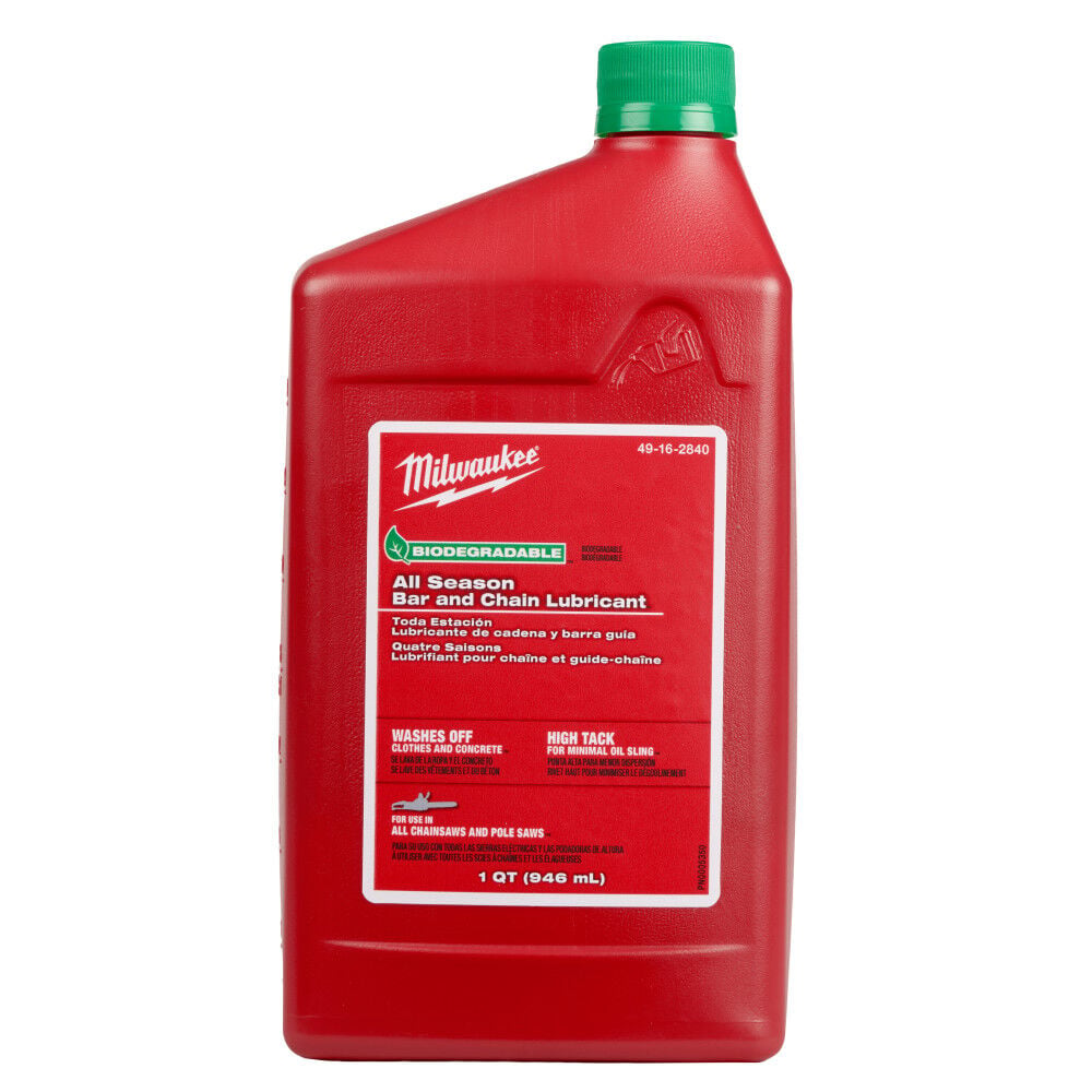 Milwaukee 1 Quart Biodegradable All Season Bar and Chain Lubricant, large image number 1
