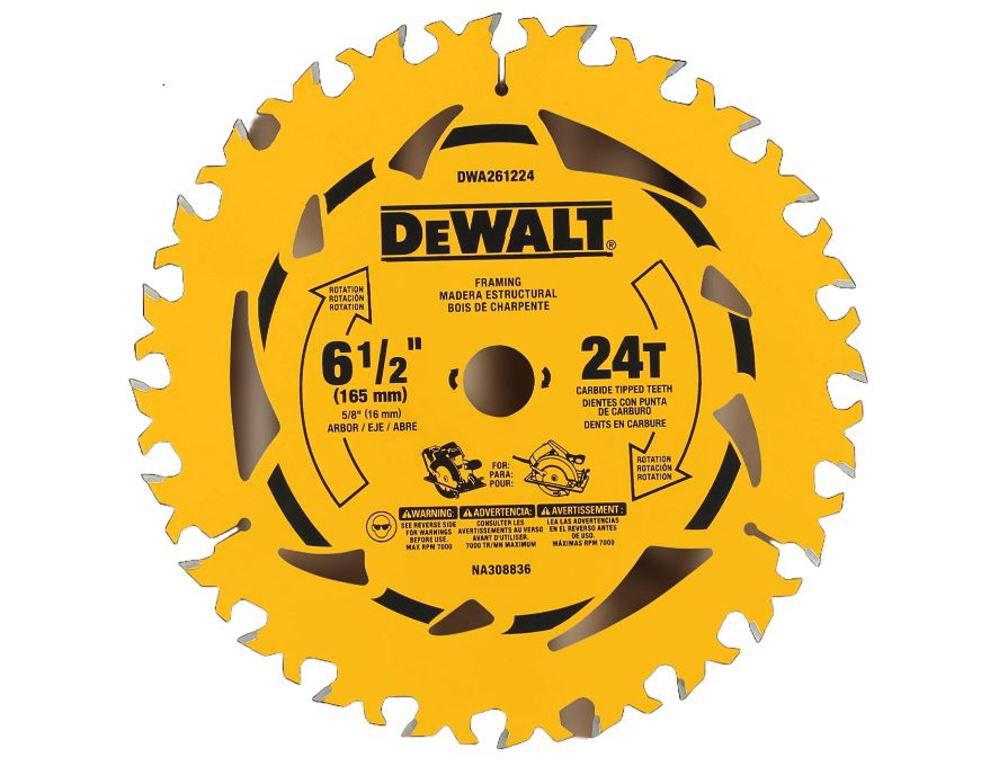 DEWALT 6-1/2 Inch 24T Circular Saw Blade, large image number 3