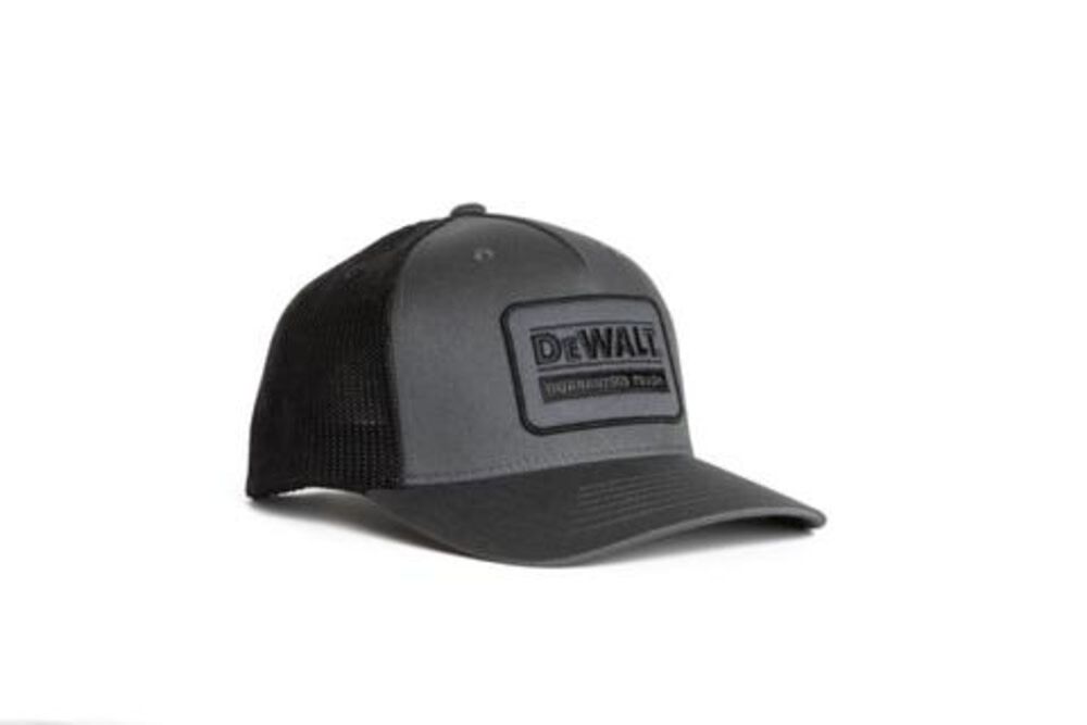 DEWALT Oakdale Trucker Hat with Patch Grey and Black Mesh – DXWW50041-309-OSFA