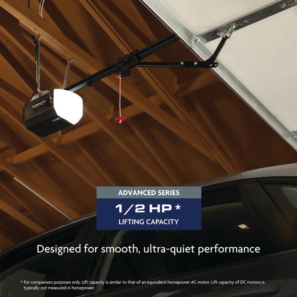 Chamberlain 1/2HP Belt Drive Opener with Battery Backup & myQ Connectivity, large image number 3