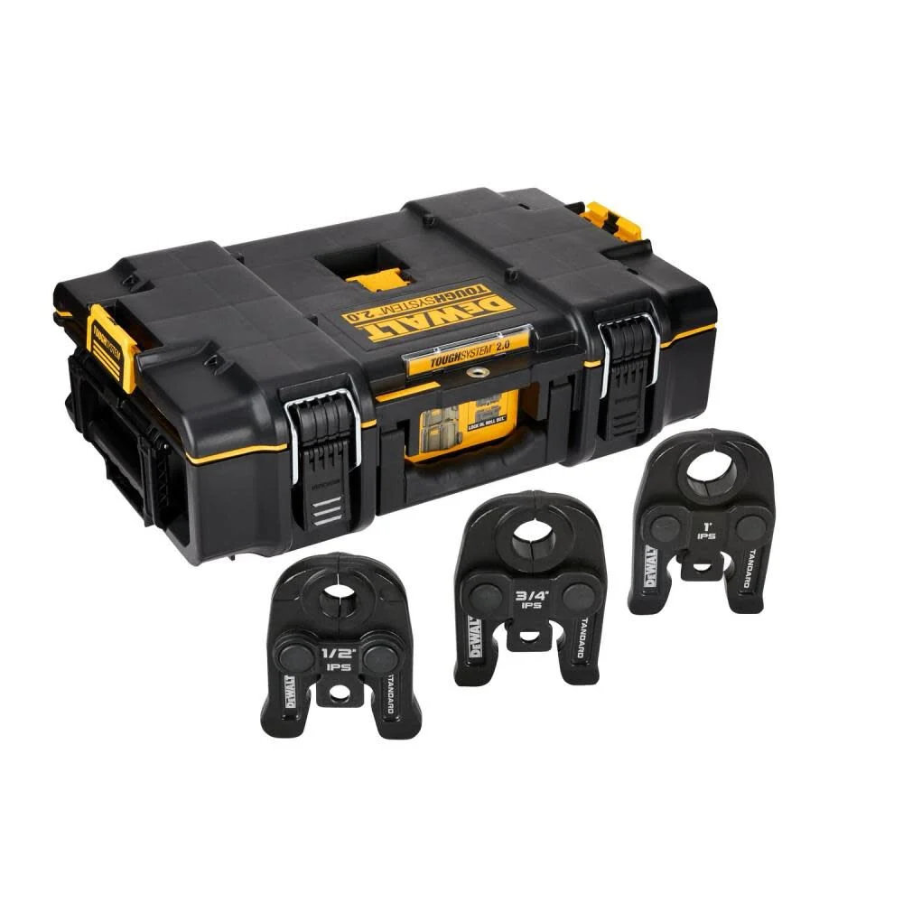 DEWALT 1/2in to 1in Standard IPS Press Jaws Kit with Toughsystem 2.0 Tool Box, large image number 1