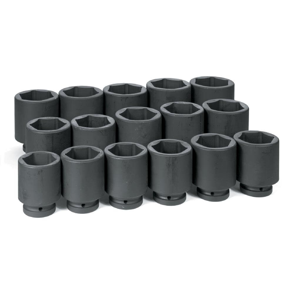 Grey Pneumatic 1In Drive 16 Piece Deep Fractional Set 2-1