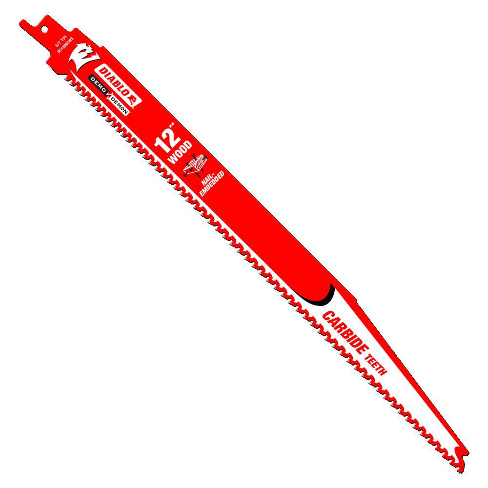 Diablo Tools 12in Demo Demon Carbide Recip Blade for Nail-Embedded Wood (3 pk), large image number 2