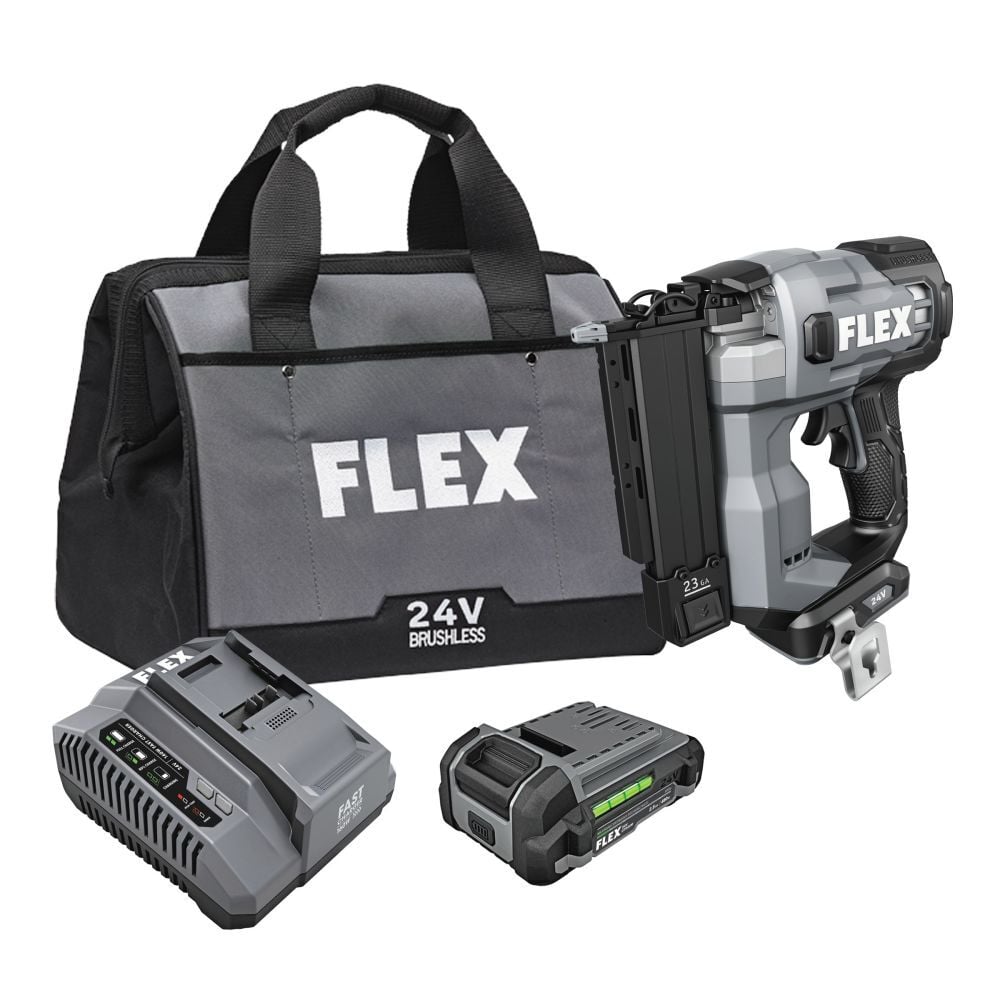 FLEX 24V Brushless 23 Gauge Pin Nailer Kit, large image number 3