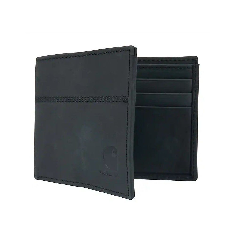Carhartt Black Saddle Leather Bifold Wallet, large image number 2
